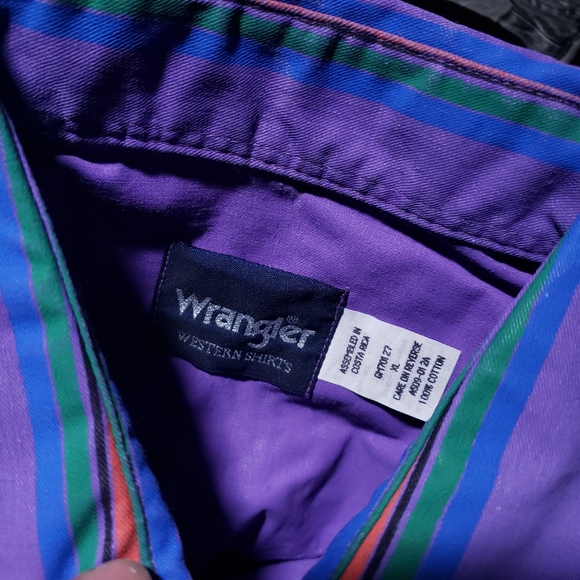 Vintage Wrangler Aztec Button Shirt XL DEADSTOCK - Picture 5 of 12